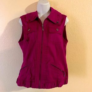 Burgundy vest